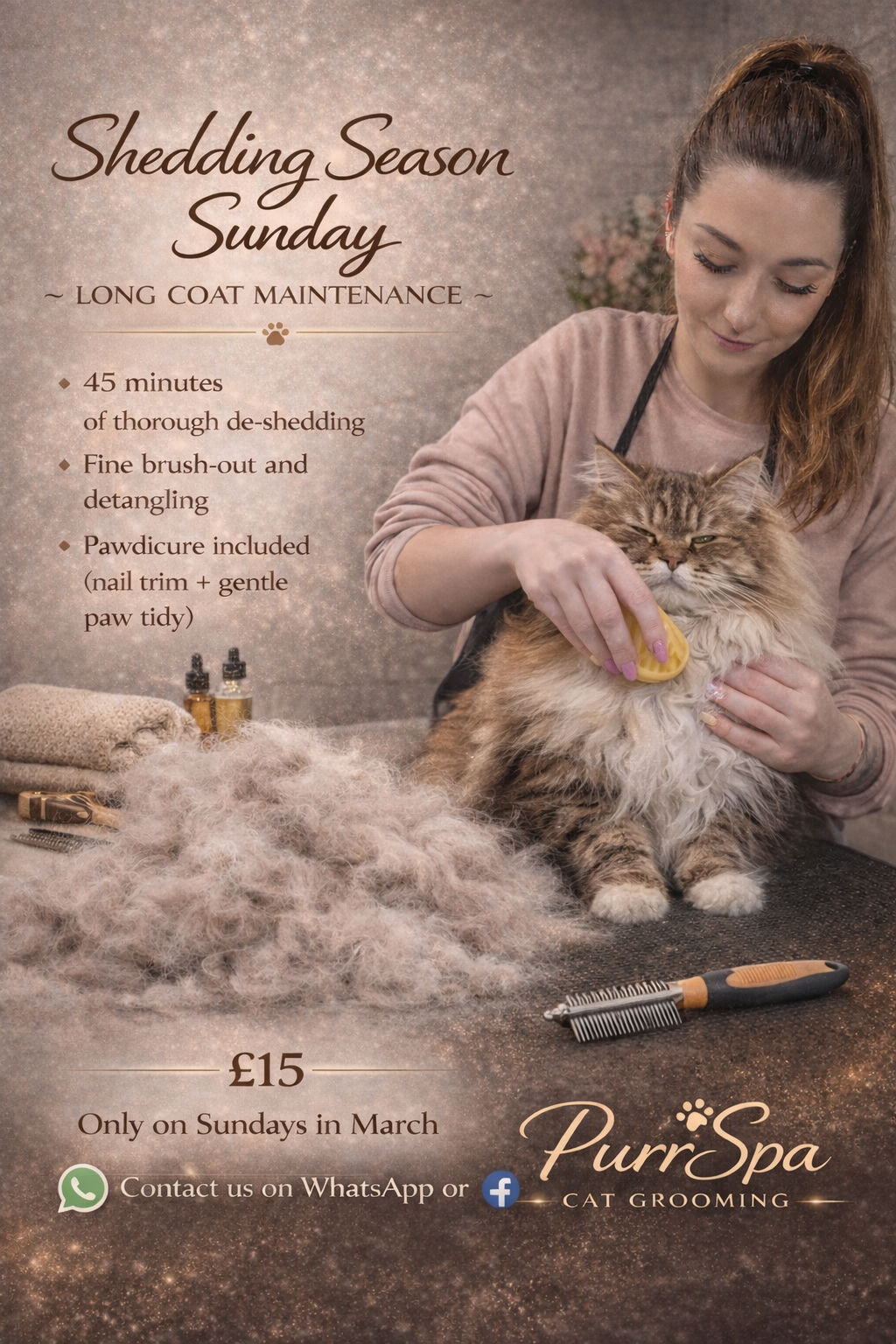 Deshedding session